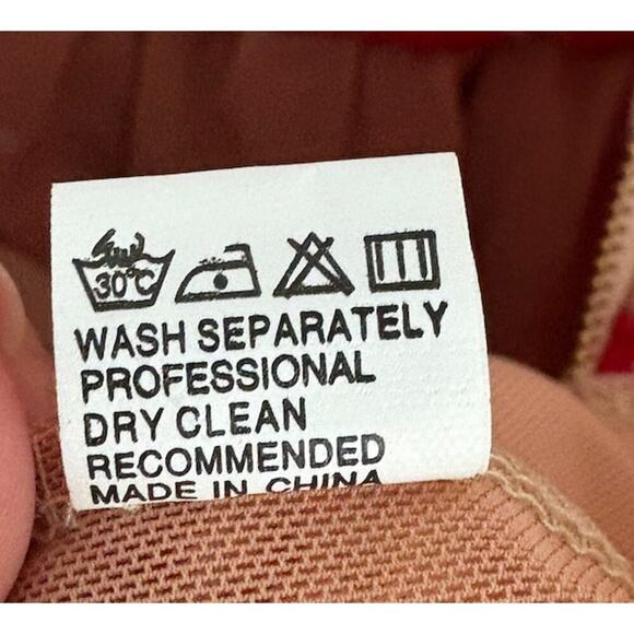 Women's Size Small Red Lace Midi Dress Cotton Pockets Self-Portrait Style - Picture 4 of 5